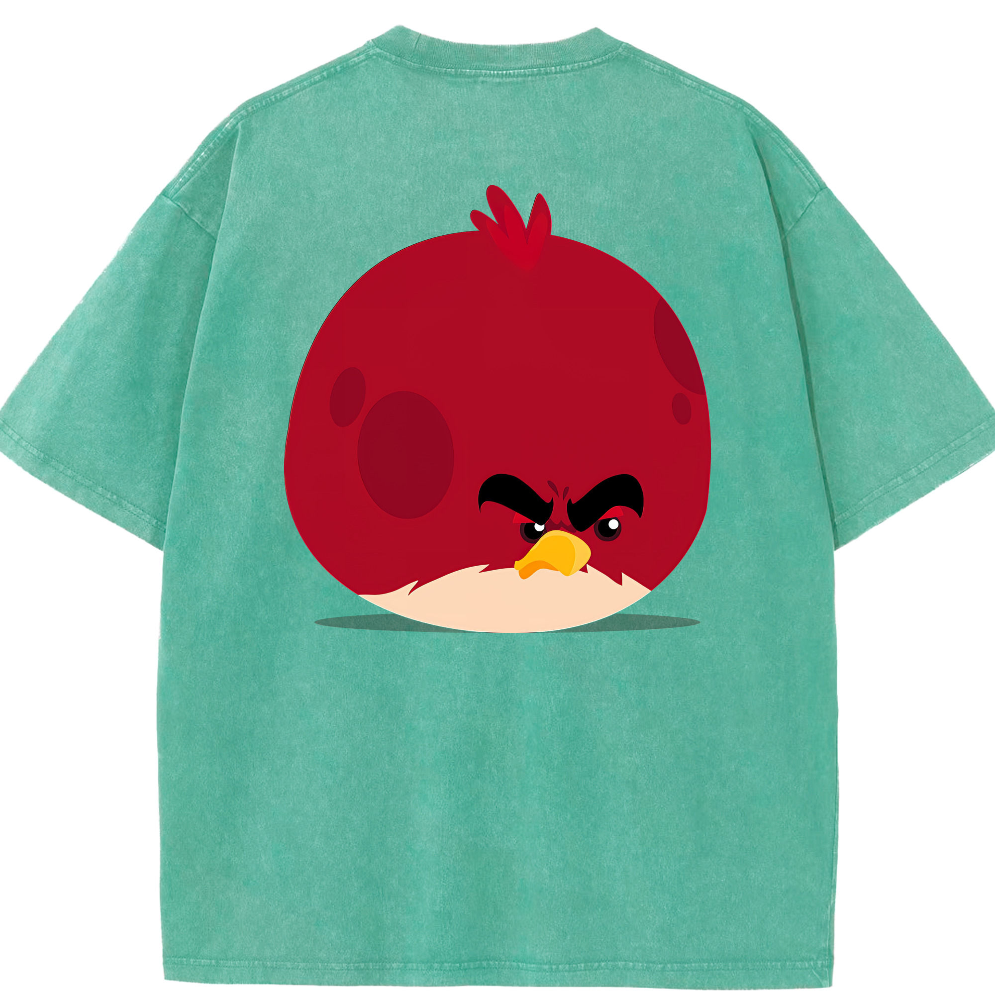 （画像用） Angry Birds アングリーバード 綿100% ヴィンテージ風 半袖Tシャツ（背面プリント）